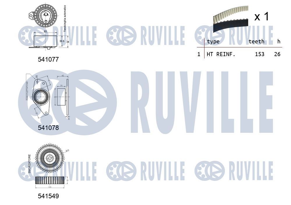 RUVILLE 59007 Tensioner pulley 4802596