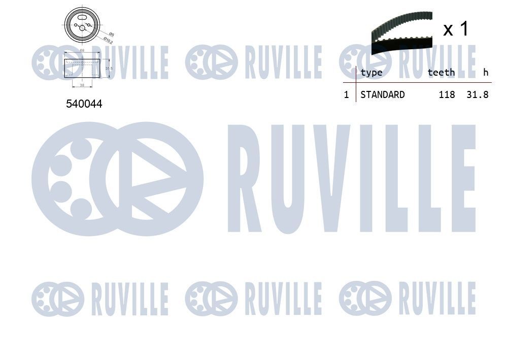RUVILLE 59008 Tensioner pulley 96868478