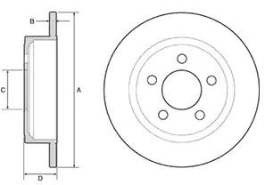 BG4648 DELPHI Brake rotors JEEP 285x12mm, 5, solid, Oiled, Untreated