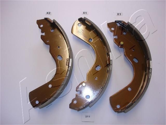 55-03-311 ASHIKA Drum brake pads FORD Rear Axle, Ø: 295 x 56 mm