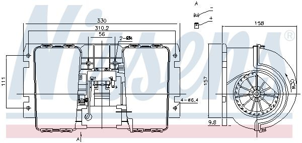 OEM-quality NISSENS 87146 Heater fan motor