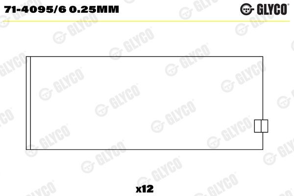 71-4095/6 0.25mm GLYCO Pleuellager ASTRA HD 9