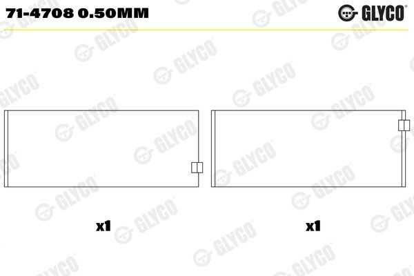 71-4708 0.50mm GLYCO Pleuellager für FODEN TRUCKS online bestellen