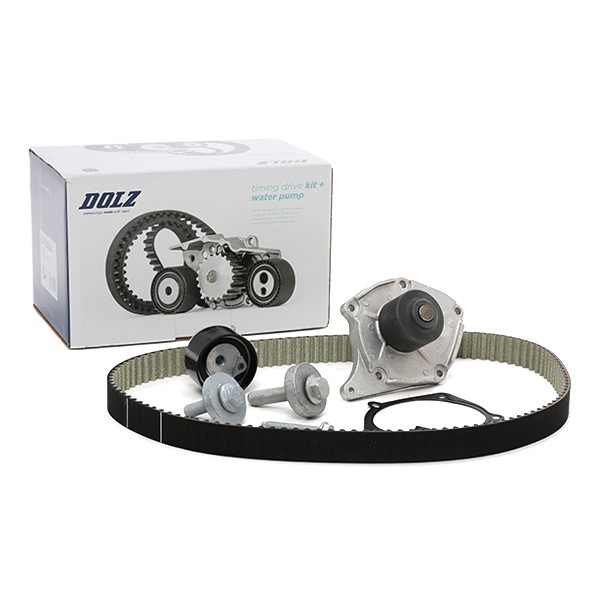 Timing belt kit with water pump DOLZ Number of Teeth: 123, Width: 27 mm - KD004