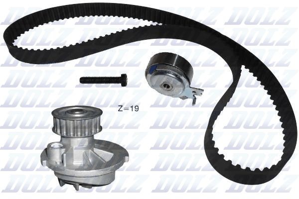 KD025 DOLZ Timing belt kit with water pump CHEVROLET Number of Teeth: 111, Width: 17,0 mm