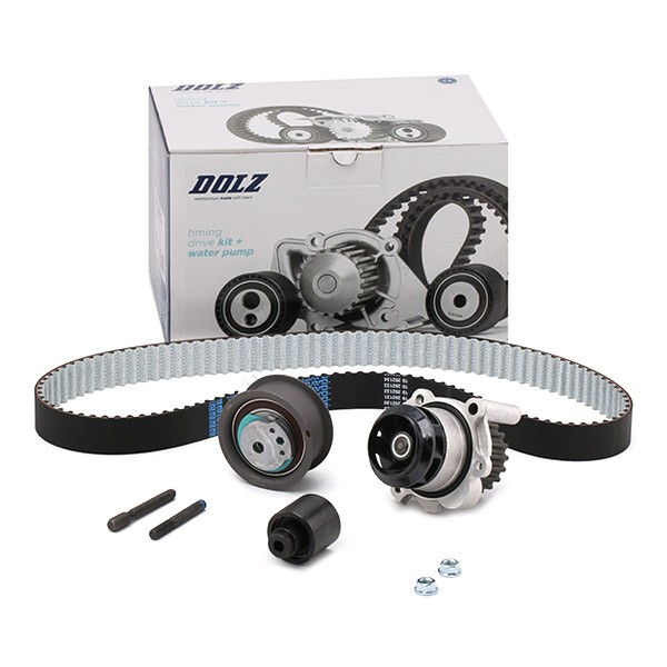 DOLZ Water pump and timing belt kit KD033 Volkswagen POLO 2005