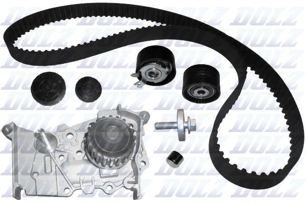 DOLZ KD046 Water pump and timing belt kit Number of Teeth: 132, Width: 27,0 mm