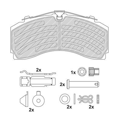 FERODO Brake pad kit FCV4417PTS