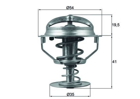 MAHLE ORIGINAL TX 164 82D Engine thermostat Opening Temperature: 82°C, 54mm, with seal