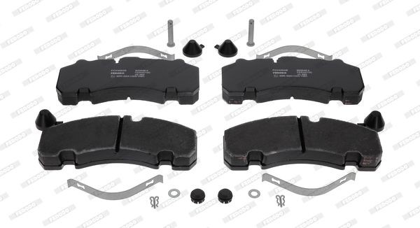 FERODO PREMIER FCV4582B Brake pad set prepared for wear indicator, with accessories