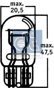 Original DT Spare Parts 1 987 302 252 Park / position light 9.78112 for VW PASSAT