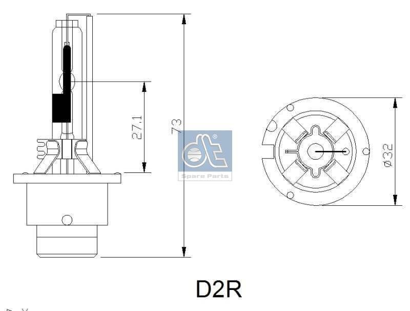 Original DT Spare Parts 66250 Headlight bulb 3.32942 for MERCEDES-BENZ C-Class