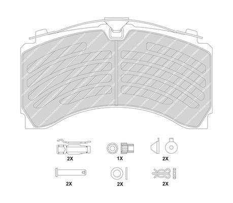 FERODO Brake pad kit FCV4418PTS