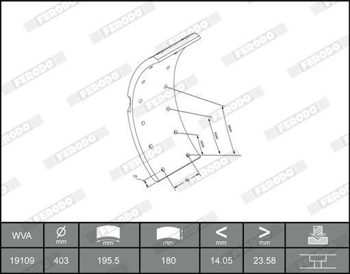 FERODO Brake Lining Kit, drum brake K17924.2-F3653