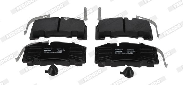 FERODO PREMIER FCV4584B Brake pad set prepared for wear indicator, with accessories
