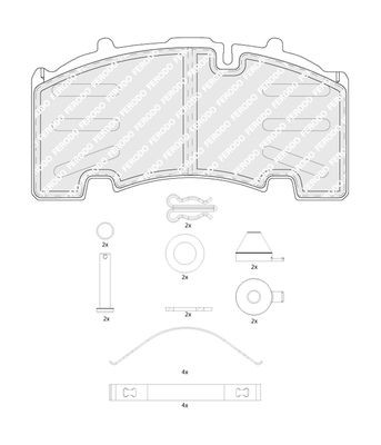 FERODO Brake pad kit FCV4584B