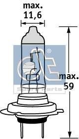 Headlight bulb DT Spare Parts H7, 12V, 55W - 9.78105