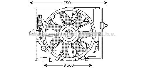 PRASCO BW7504 Fan, radiator 17427514182