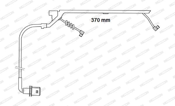 FERODO PREMIER Length: 370mm Warning contact, brake pad wear FAI169 buy