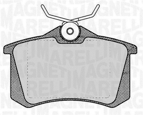 Original MAGNETI MARELLI PF0131 Brake pad set 363916060131 for RENAULT 18