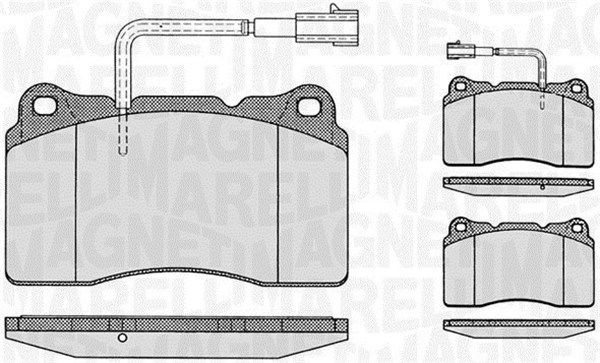 PF0113 MAGNETI MARELLI with integrated wear sensor Height 1: 77,3mm, Thickness 1: 15,8mm Brake pads 363916060113 buy