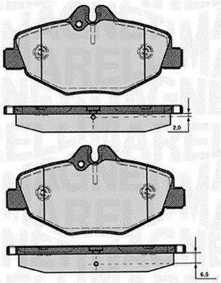 Saab 9-7X Brake pad set MAGNETI MARELLI 363916060318 cheap