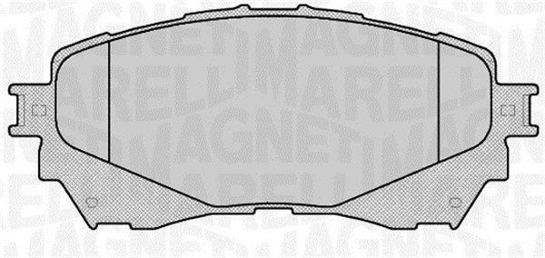 Brake pad MAGNETI MARELLI with integrated wear warning contact - 363916060677