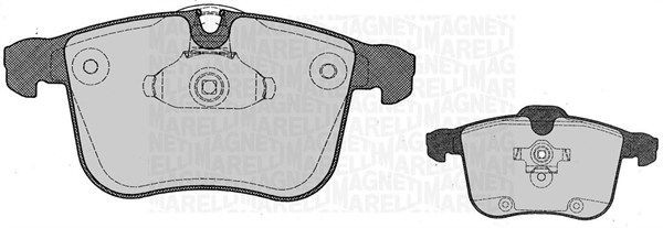 PF0612 MAGNETI MARELLI prepared for wear indicator Height 1: 72,8mm, Height 2: 77,5mm, Thickness 1: 20,2mm Brake pads 363916060612 buy
