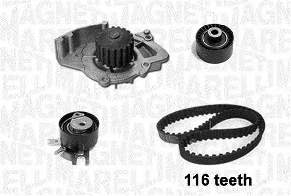 Great value for money - MAGNETI MARELLI Water pump and timing belt kit 341401690001