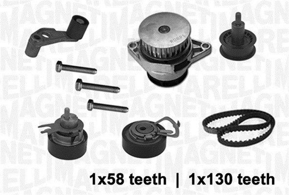 Great value for money - MAGNETI MARELLI Water pump and timing belt kit 341403680002