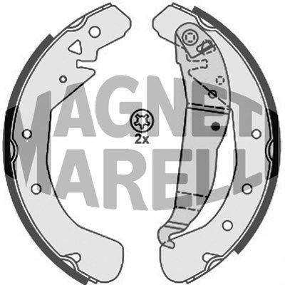 Brake shoes MAGNETI MARELLI with lining - 360219198297