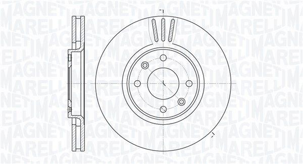Opel CORSA Brake discs and rotors 8279595 MAGNETI MARELLI 361302040172 online buy