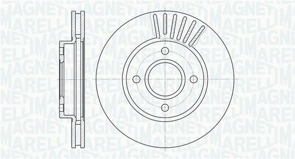 Original 361302040326 MAGNETI MARELLI Brake disc kit FORD