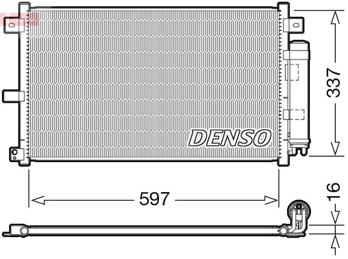 Mazda MX-5 Air conditioning parts - Air conditioning condenser DENSO DCN44001