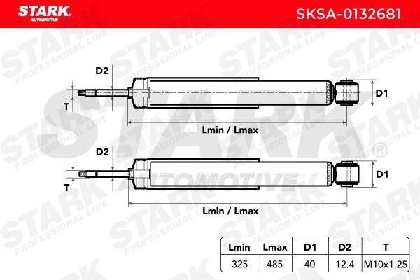 SKSA0132681 Suspension dampers STARK SKSA-0132681 review and test