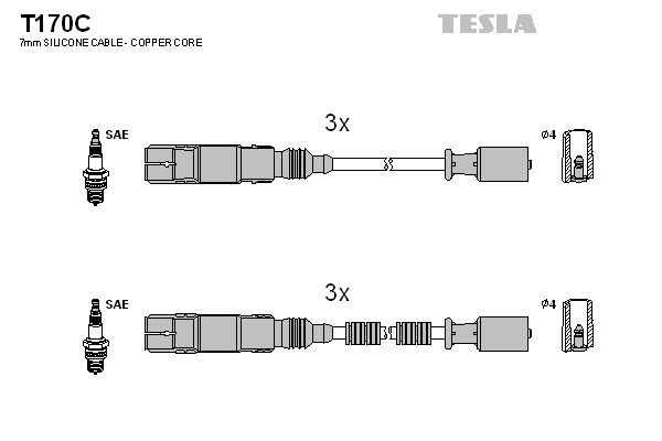 TESLA T170C Ignition Cable Kit