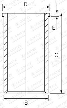 GOETZE ENGINE 14-021361-00 Zylinderlaufbuchse für IVECO Zeta LKW in Original Qualität