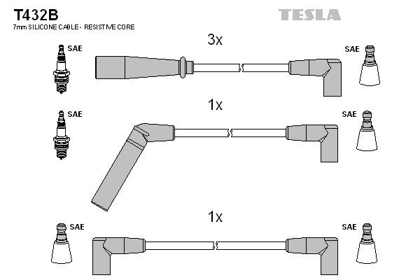 Jeep Ignition Cable Kit TESLA T432B at a good price