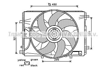 PRASCO MS7522 Fan, radiator D1: 480 mm, 600W