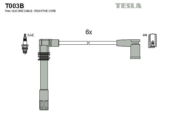 TESLA T003B Ignition Cable Kit