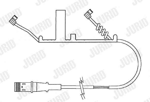JURID 587019 Warnkontakt, Bremsbelagverschleiß für MAN F 90 LKW in Original Qualität