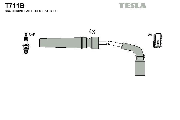 TESLA T711B Ignition Cable Kit
