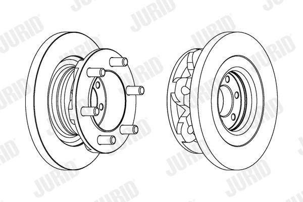 JURID Brake rotors 569168J for IVECO Daily