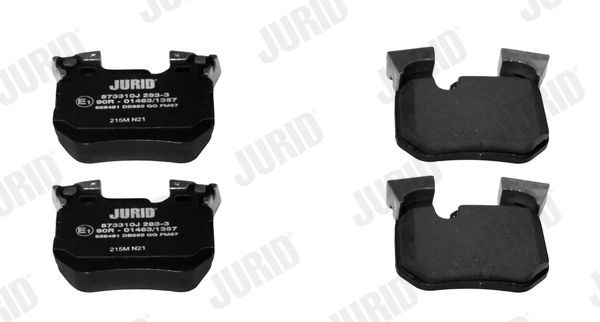 JURID Brake pad kit 573310J for BMW 1 Series, 3 Series