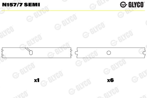 GLYCO N157/7 SEMI Nockenwellenlager für VOLVO A-Series LKW in Original Qualität