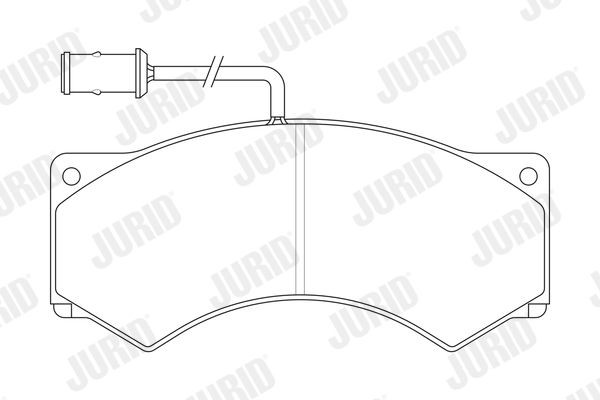 29024 JURID incl. wear warning contact Height 1: 87mm, Height: 87mm, Width: 191mm, Thickness: 23mm Brake pads 2902409561 buy