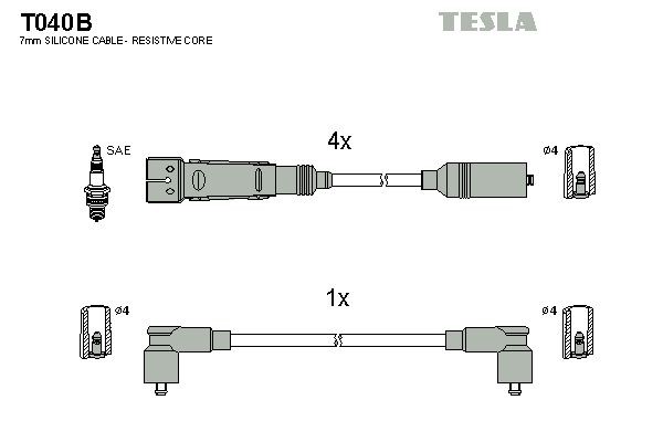 TESLA T040B Ignition Cable Kit