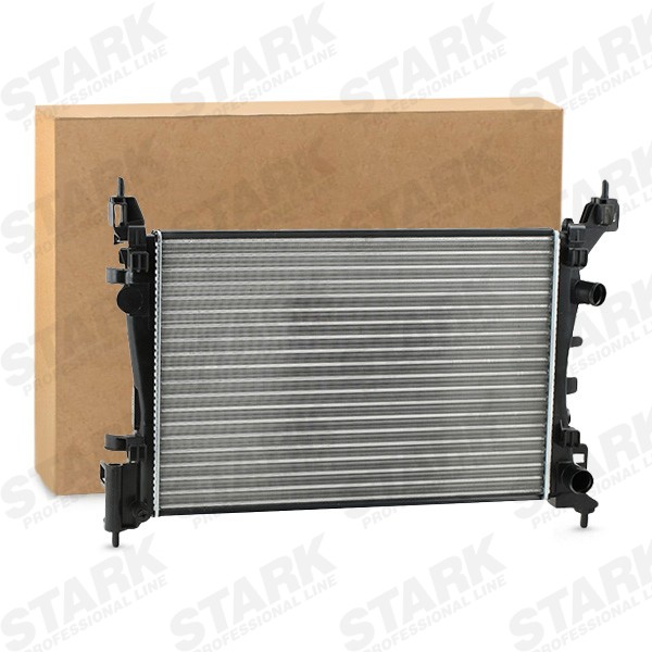STARK SKRD-0120583 Engine radiator Aluminium, Plastic, for vehicles with/without air conditioning, Manual Transmission