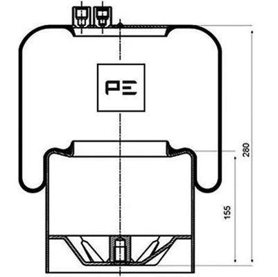 4390 N P22 PETERS ENNEPETAL 084.107-77A Boot, air suspension A9423205021