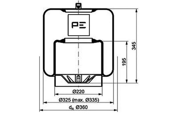 4838 N P21 PETERS ENNEPETAL 084.115-74A Boot, air suspension A 942 320 38 21